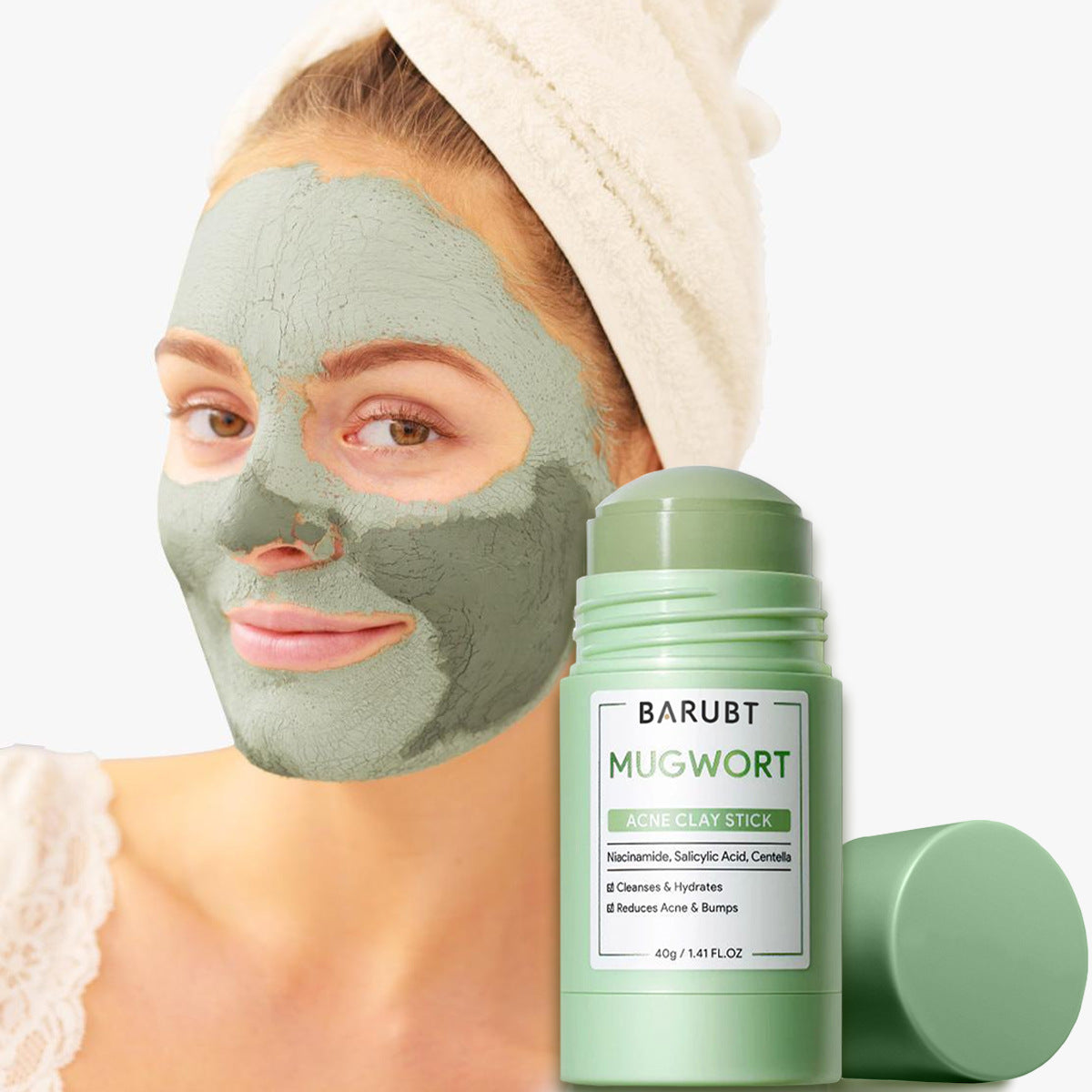 Hydrating acne clay stick