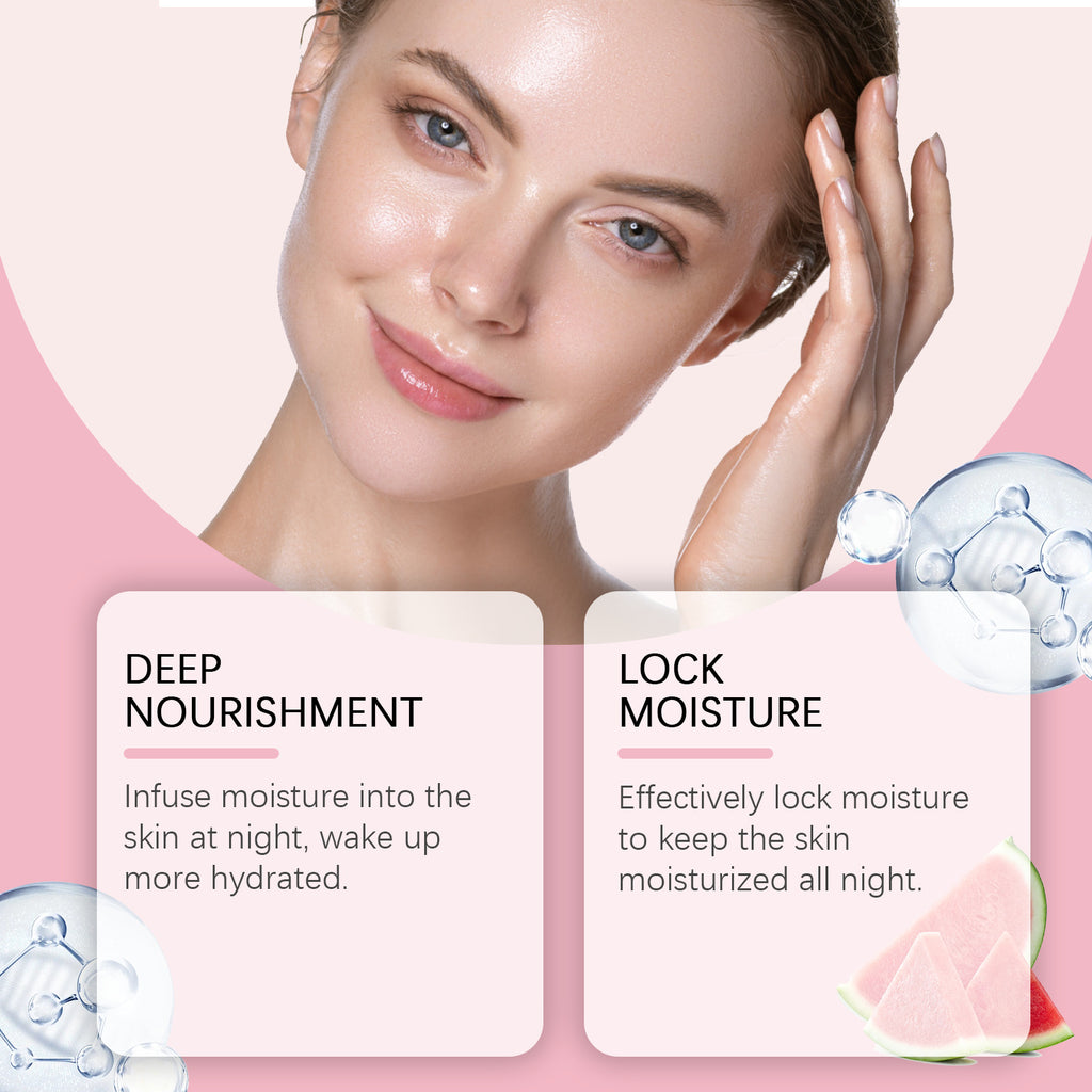 Watermelon Sleeping Mask Hydrating, Moisturizing, Brightening, Deep Cleansing Pores Smear Mask