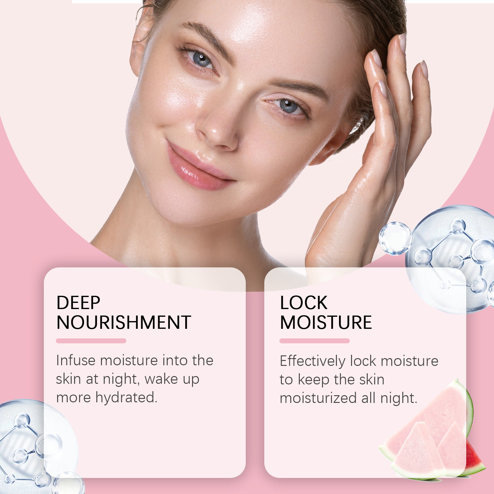 Watermelon Sleeping Mask Hydrating, Moisturizing, Brightening, Deep Cleansing Pores Smear Mask